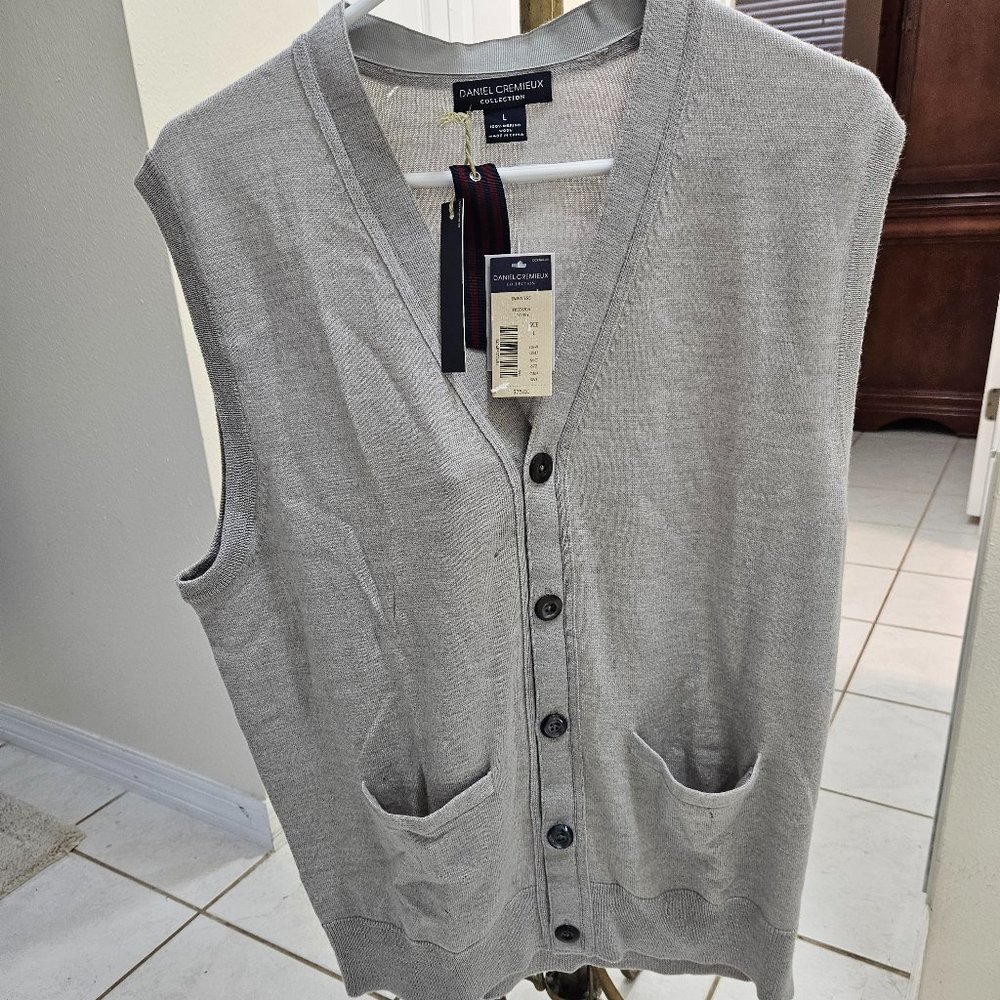 DANIEL CREMIEUX GRAY SWEATERS SIZE L